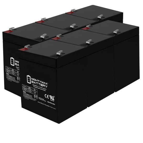 Mighty Max Battery 12V 5AH SLA Battery Replaces Eaton Powerware PW3105-350VA - 6PK MAX3966995